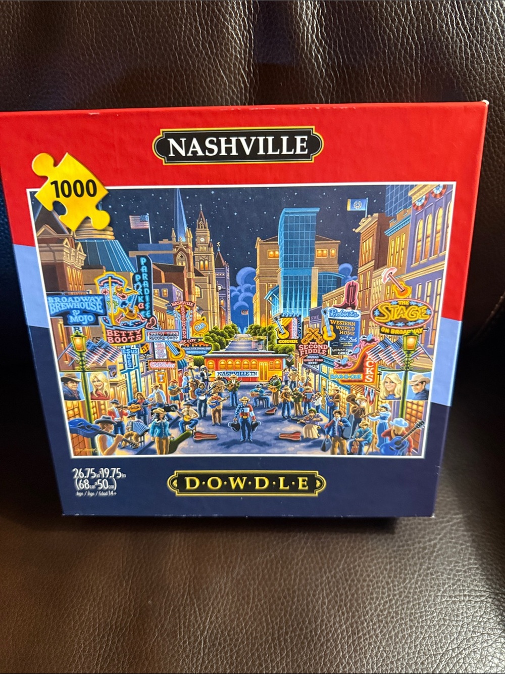 Dowdle Nashville puzzle. 1000 piece jigsaw puzzle with poster